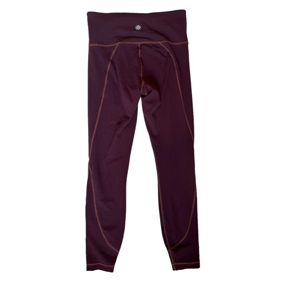 Athleta Salutation High Rise Buttery Soft Capri Cropped Leggings 20” Burgundy XS - Picture 6 of 9